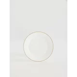 Reserved porcelanast krožnik z robom - bela