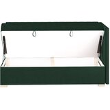 Ghado Tamno zeleni kutni dječji krevet s prostorom za odlaganje s madracem 90x200 cm Snugi - | shoptok.hr