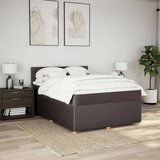  Krevet s oprugama i madracem tamnosmeđi 140 x 190 cm od tkanine | shoptok.hr