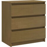 vidaXL Nočna omarica medeno rjava 60x36x64 cm trdna borovina | Shoptok.si