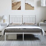  Metalni okvir za krevet s uzglavljem bijeli 150x200 cm | shoptok.hr