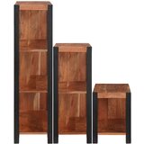 vidaXL Knjižna polica 3 pcs Rjava 80 x 30 x 110 cm Trden akacijev les | Shoptok.si