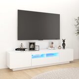 TV ormarić s LED svjetlima bijeli 180 x 35 x 40 cm | Eponuda.com