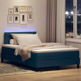 Box Postelja z vzmetnico z vzmetnico Modra 120 x 190 cm blago, (5000126784) | Shoptok.si