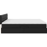  Krevet s od storage s madracem Crna 200 x 200 cm Lažna koža | shoptok.hr