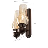  Brilagi - LED zidno svetlo COTTAGE 2xE14/40W/230V bukva/braon | Eponuda.com