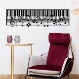 Opviq zidna dekoracija Piano-M121, 70x30 cm, 1.2 mm, Crna Cene