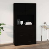  Zidni ormarić crni 80 x 33 x 80 cm od konstruiranog drva | shoptok.hr