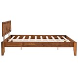 Kalune Design Zakonska postelja iz masivne smreke z letvenim dnom 180x200 cm v naravni barvi/temno rjava Izabelya – | Shoptok.si