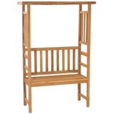 vidaXL Vrtna klupa s pergolom 115 cm od masivne tikovine | shoptok.hr
