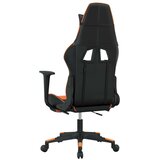  Gaming stol z oporo za noge črno in oranžno umetno usnje, (21152265) | Shoptok.si