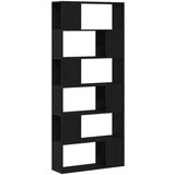 Knjiga Polica Črna Hrast 80x24x186 cm Inženirski Les | Shoptok.si