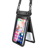 INF Dvostranska vodotesna torbica za telefon Black L, (21542285) Cene