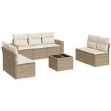 Maison Chic Seti vrtnega pohištva - Vrtna garnitura - Vrtni pohištvo set 8-delna z blazinami bež poli ratan, (21799550) | Shoptok.si