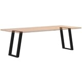 vidaXL noge za jedilno mizo u-oblika 2 kosa črna 60x(72-73) cm jeklo | Shoptok.si