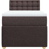 vidaXL Krevet s oprugama i madracem tamnosmeđi 90 x 200 cm od tkanine | shoptok.hr
