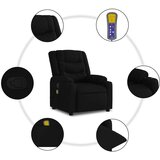  Masažni naslonjač od tkanine crni | shoptok.hr