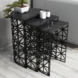 Hanah home Stil - Black Marble Black Nesting Table (3 Pieces) | ePonuda.com