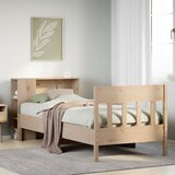 vidaXL Knjižna postelja brez vzmetnice 90x190 cm trdna borovina | Shoptok.si