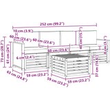  Set vanjskih sofa 5 kom. Prirodna i krem Čvrsto drvo akacije | shoptok.hr