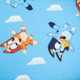 Jerry Fabrics Modra napenjalna enojna bombažna otroška rjuha 90x200 cm Bluey – | Shoptok.si