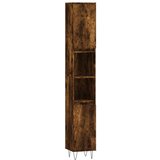 vidaXL Kopalniška omarica dimljeni hrast 30x30x190 cm inženirski les, (20801517) | Shoptok.si