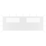 vidaXL Stranica za paviljon z okni 6x2 m bela, (20703182) | Shoptok.si