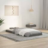 The Living Store Posteljni okvir siv 75x190 cm trdna borovina - Posteljni Okvir, (21531268) | Shoptok.si