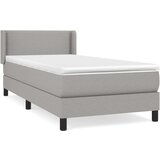  Box spring postelja z vzmetnico svetlo siv 100x200 cm blago, (20723715) | Shoptok.si