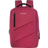 Canyon BPE-5, Laptop backpack for 15.6 inch, Product spec/size(mm): 400MM x300MM x 120MM(+60MM), Red, EXTERIOR materials:100% Po