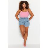 Trendyol Curve Plus Size Shorts & Bermuda - Blue - Normal Waist | shoptok.hr