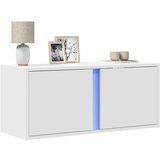 vidaXL Stenska TV omarica z LED lučkami bela 80x31x35 cm Cene