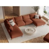 Micadoni Kotna sedežna garnitura v barvi terakote (v obliki črke "U") Naomi – | Shoptok.si