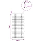  Gabion s žicom debljine 5 mm i mrežom 10x10 cm 100x20x200 cm Slike