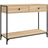 Maison Chic konzolna miza - miza ob steni sonoma hrast 100x34,5x75 cm inženirski les, (21786138) Cene