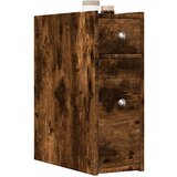 Maison Chic Ozka kopalniška kredenca - Kopalniška omarica - Kopalniški kabinet s kolesi dimljeni hrast inženirski les, (21794809) | Shoptok.si