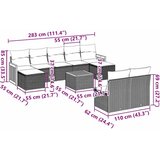  10-dijelni set vrtnih sofa s jastucima crni od poliratana | shoptok.hr