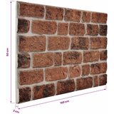  Zidne panele 10 pcs Smeđi cigla 100 x 50 cm EPS pjena | shoptok.hr