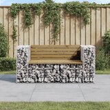 vidaXL Vrtna gabionska klop 143x71x65,5 cm impregnirana borovina Cene