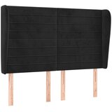 Maison Chic posteljno vzglavje - vzglavna omarica - nočna omarica z ušesi črno 147x23x118/128 cm žamet, (21712058) Cene