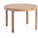 Kave Home Okrogla raztegljiva jedilna miza z dodatno ploščo v hrastovem dekorju ø 120 cm Colleen – | Shoptok.si