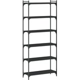  Regal za knjige sa 6 razina crni 80x30x188 cm konstruirano drvo | shoptok.hr