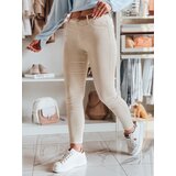 DStreet Spodnie damskie jeansowe CLARET z paskiem w zestawie jasnobeżowe | shoptok.hr