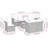  9-dijelni set vrtnih sofa s jastucima crni od poliratana | shoptok.hr
