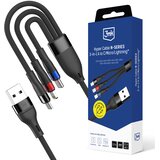 3mk HYPER KABEL 3 V 1 A NA C LIGHTNING MICRO QC 3.0 ZA TELEFONE 1,2 M 9 V 2 A, (5000259874) | Shoptok.si