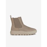 Geox Beige Women's Leather Ankle Boots Spherica - Women | ePonuda.com