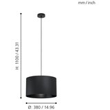  Lampa Maserlo 1 38x110cm crna | Eponuda.com