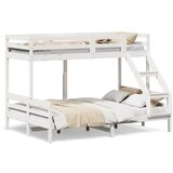 vidaXL Krevet na kat 80x200/140x200 cm masivna borovina bijela Cijene