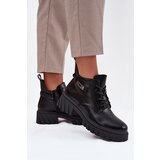 Boto Low Insulated Women's Ankle Boots on Block with Decorative Strap Black Therisse | Shoptok.si