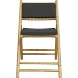  3-dijelni sklopivi bistro set s tamnosivim jastucima bambus | shoptok.hr